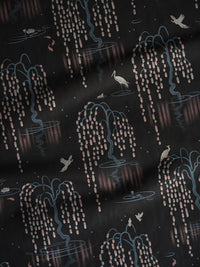 Kyoto Blossom 'Black Cherry' Linen