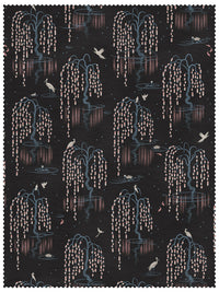 Kyoto Blossom 'Black Cherry' Linen