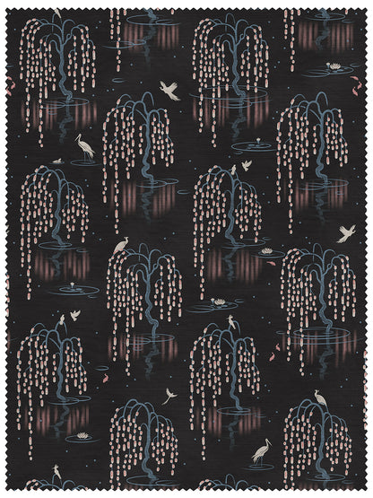 Kyoto Blossom 'Black Cherry' Linen