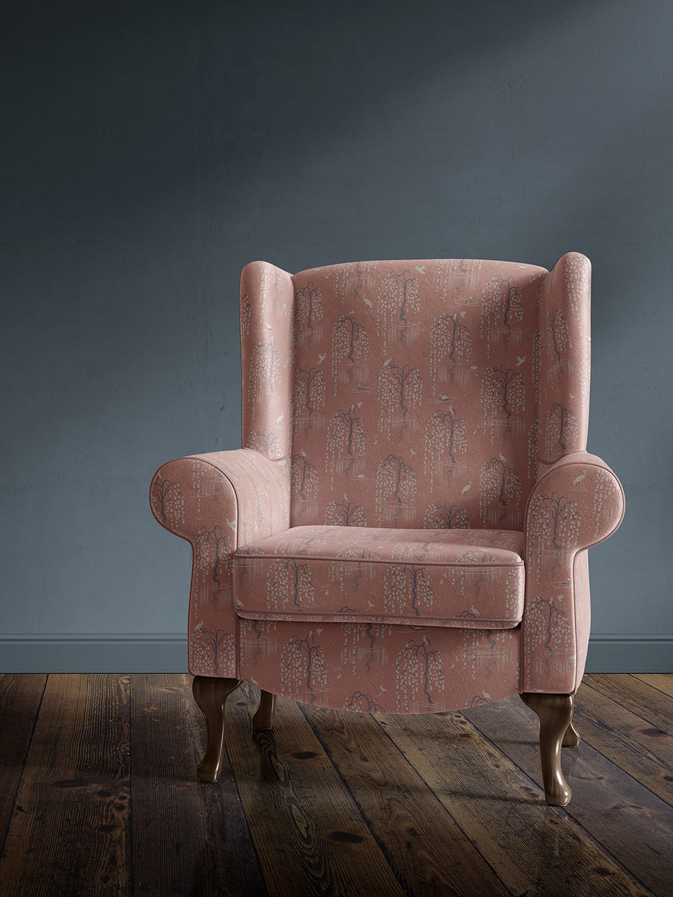 Kyoto Blossom 'Lotus Pink' Recycled Velvet