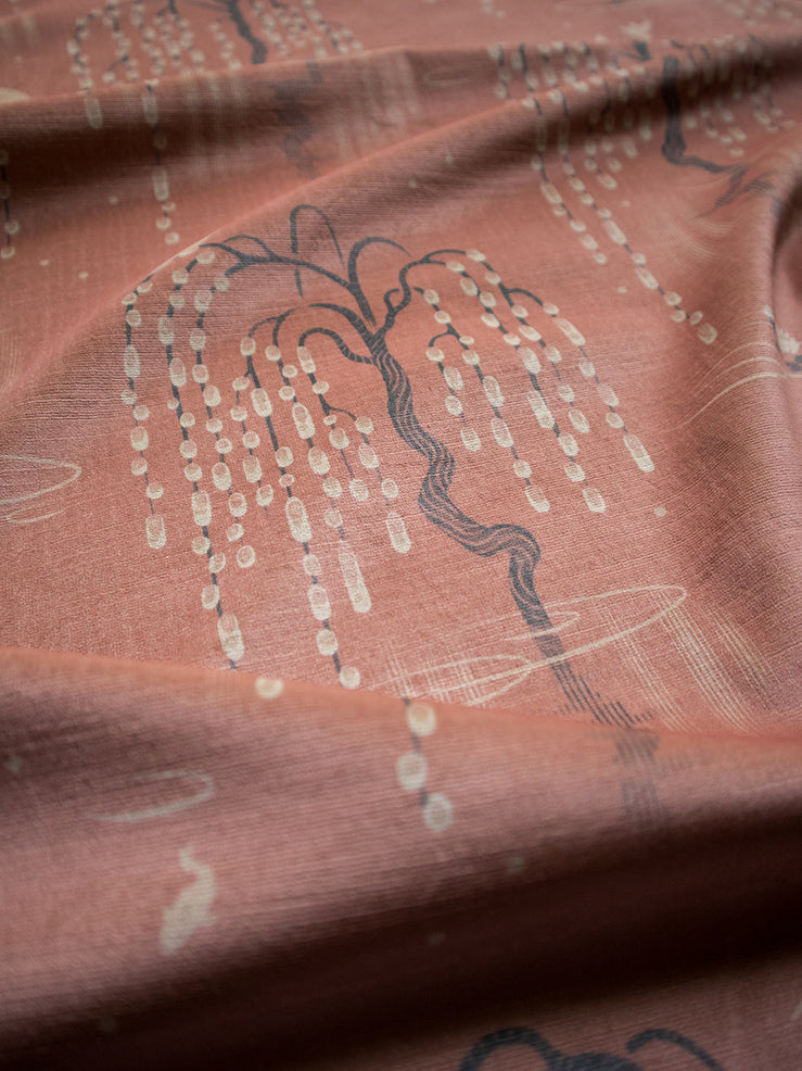 Kyoto Blossom 'Lotus Pink' Recycled Velvet