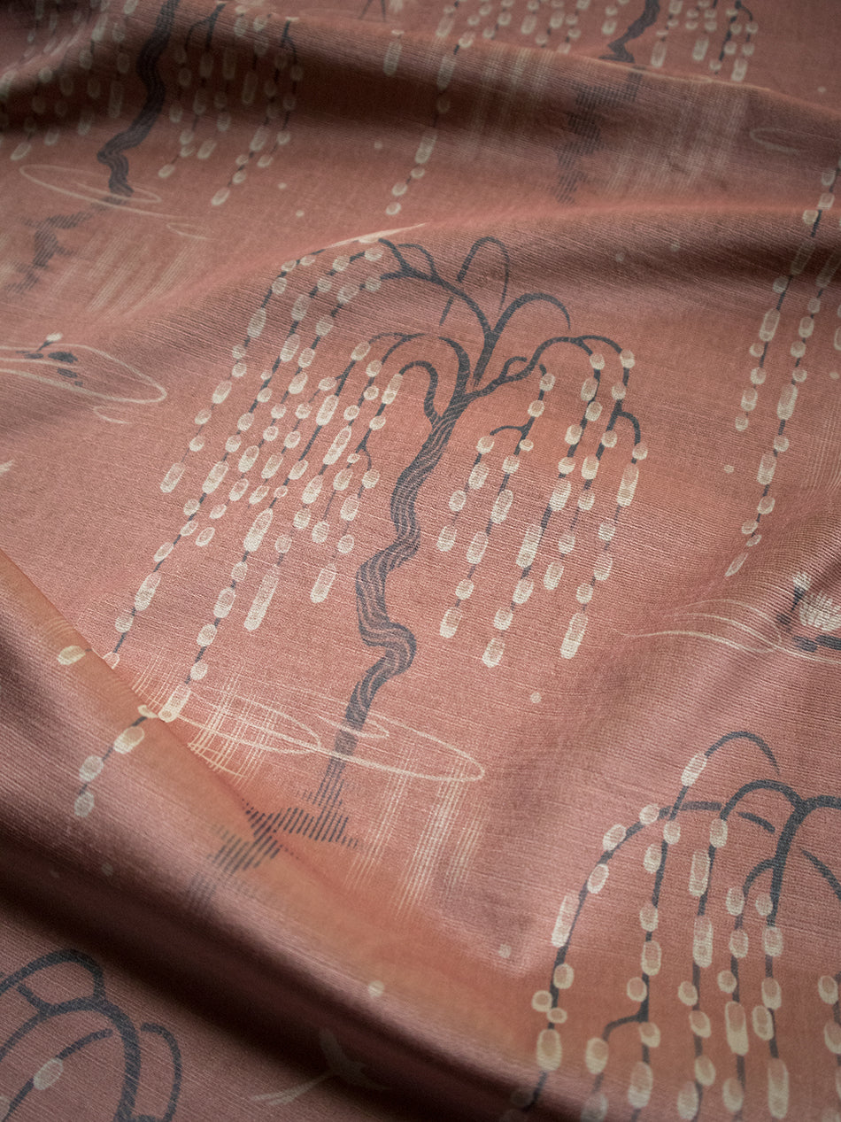 Kyoto Blossom 'Lotus Pink' Recycled Velvet