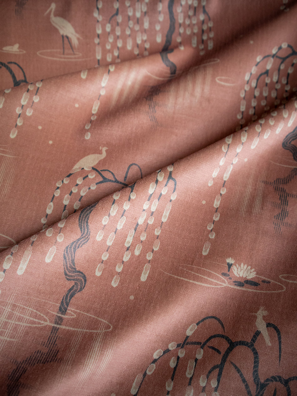 Kyoto Blossom 'Lotus Pink' Recycled Velvet