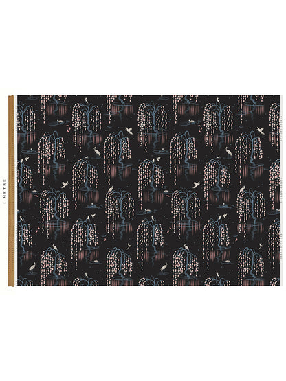 Kyoto Blossom 'Black Cherry' Linen