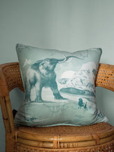 Load image into Gallery viewer, Sample Sale: Extinctopia &#39;Peppermint&#39; Linen Cushion