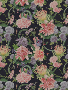 Forbidden Bloom 'Black' Wallpaper Sample