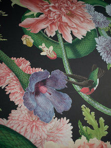 Forbidden Bloom 'Black' Wallpaper Sample