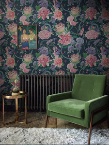 Forbidden Bloom 'Deep Blue' Wallpaper