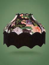 Load image into Gallery viewer, Forbidden Bloom &#39;Black&#39; Fringed Bette Lampshade