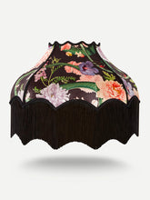 Load image into Gallery viewer, Forbidden Bloom &#39;Black&#39; Fringed Bette Lampshade