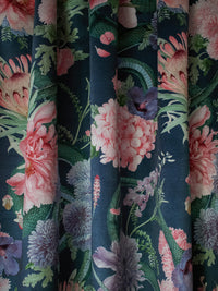 Forbidden Bloom 'Deep Blue' Recycled Velvet Sample
