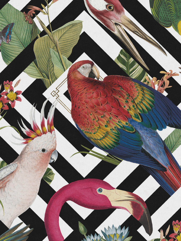 Geometric Aviary Shower Curtain