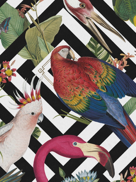 Geometric Aviary Shower Curtain