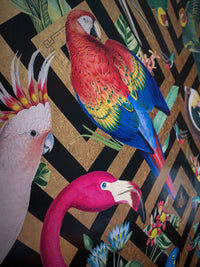 Geometric Aviary Wallpaper Sample