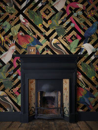 Geometric Aviary Wallpaper