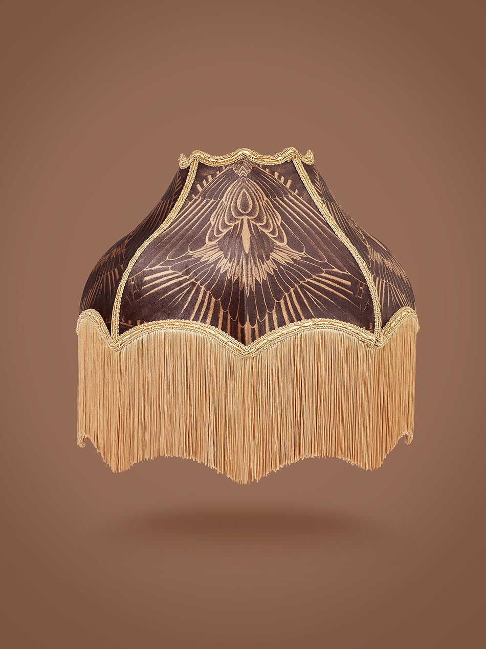 Gershwing ‘Gold’, Fringed Handmade Victorian Lampshades – Divine