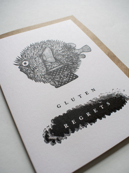 Gluten Regrets Greeting Card