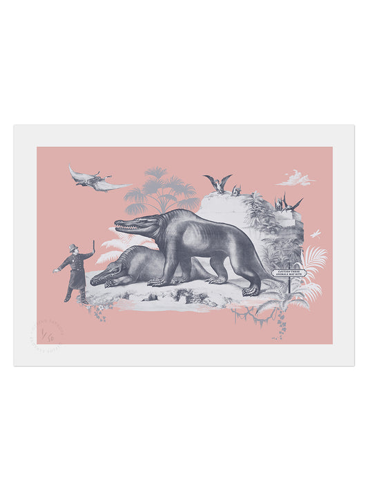 Extinctopia 'Caution' Limited Edition Art Print