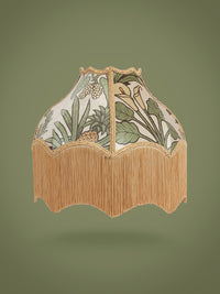 Botanize Heritage 'Palm Green' Fringed Lampshade