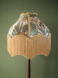 Botanize Heritage 'Palm Green' Fringed Lampshade