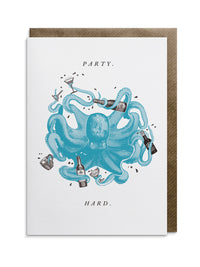 Party Hard Greeting Card
