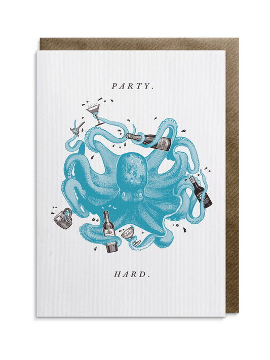 Party Hard Greeting Card