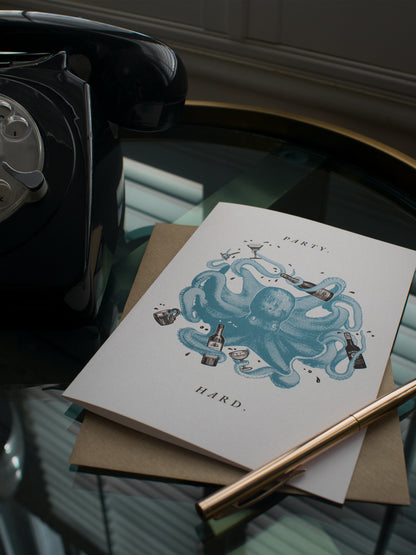 Party Hard Greeting Card