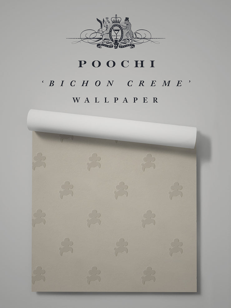 Poochi 'Bichon Creme' Wallpaper Sample
