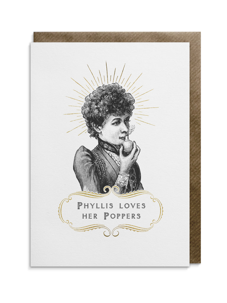Poppers Phyllis Greeting Card