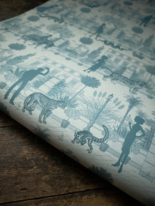 Portobello Parade 'Jellied Teal' Wallpaper Sample