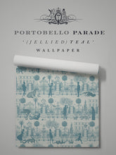 Load image into Gallery viewer, Portobello Parade &#39;Jellied Teal&#39; Wallpaper