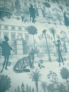 Portobello Parade 'Jellied Teal' Wallpaper Sample
