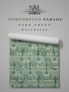 Portobello Parade 'Park Green' Wallpaper