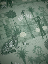 Load image into Gallery viewer, Portobello Parade &#39;Park Green&#39; Wallpaper Sample