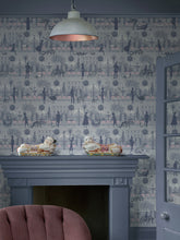 Load image into Gallery viewer, Portobello Parade &#39;Wild Violet&#39; Wallpaper Sample