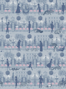 Portobello Parade 'Wild Violet' Wallpaper Sample