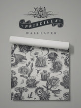 Load image into Gallery viewer, Priscilla &#39;Charcoal&#39; Wallpaper Sample