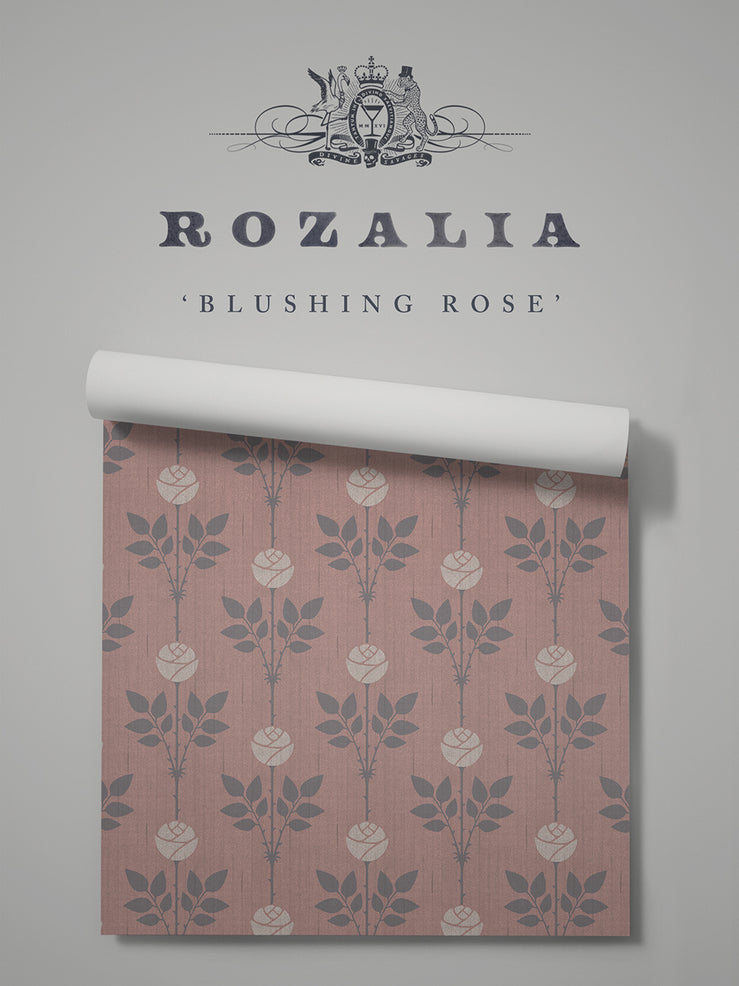 Rozalia 'Blushing Rose' Wallpaper Wallpaper Sample