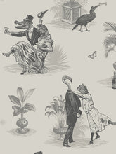 Load image into Gallery viewer, Safari Soirée &#39;Soft Charcoal&#39; Wallpaper