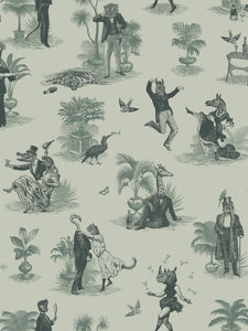 Safari Soirée 'Forest Mist' Wallpaper Sample
