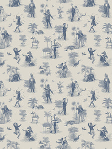 Sample Sale: Safari Soirée 'Heron Blue' Wallpaper