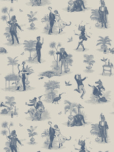 Sample Sale: Safari Soirée 'Heron Blue' Wallpaper