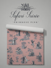 Load image into Gallery viewer, Safari Soirée &#39;Primrose Pink&#39; Wallpaper Sample