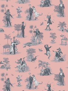 Safari Soirée 'Primrose Pink' Wallpaper