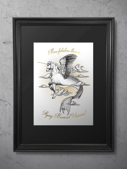 Fabulous Unicorn Mermaid Limited Edition Print
