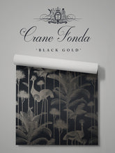 Load image into Gallery viewer, Crane Fonda &#39;Black Gold&#39; Wallpaper Sample