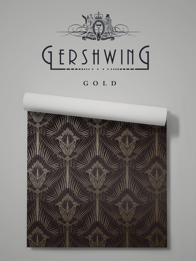 Gershwing 'Gold' Wallpaper Sample