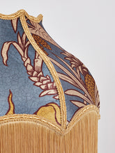 Load image into Gallery viewer, Botanize Heritage &#39;Whale Blue&#39; Fringed Bette Lampshade