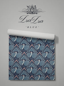 Zsa Zsa 'Blue' Wallpaper Sample