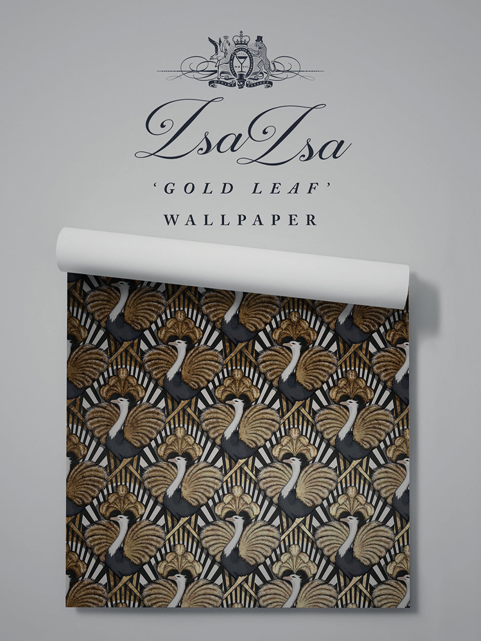 Zsa Zsa Gold Leaf Wallpaper Sample